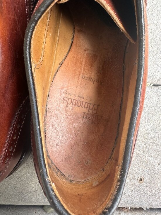 Allen Edmonds  Auburn Men\'s Oxford Wingtip Dress Shoes brown size 11 A main image 4